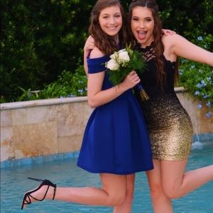 Off the Shoulder Blue Homecoming Dress Size XS